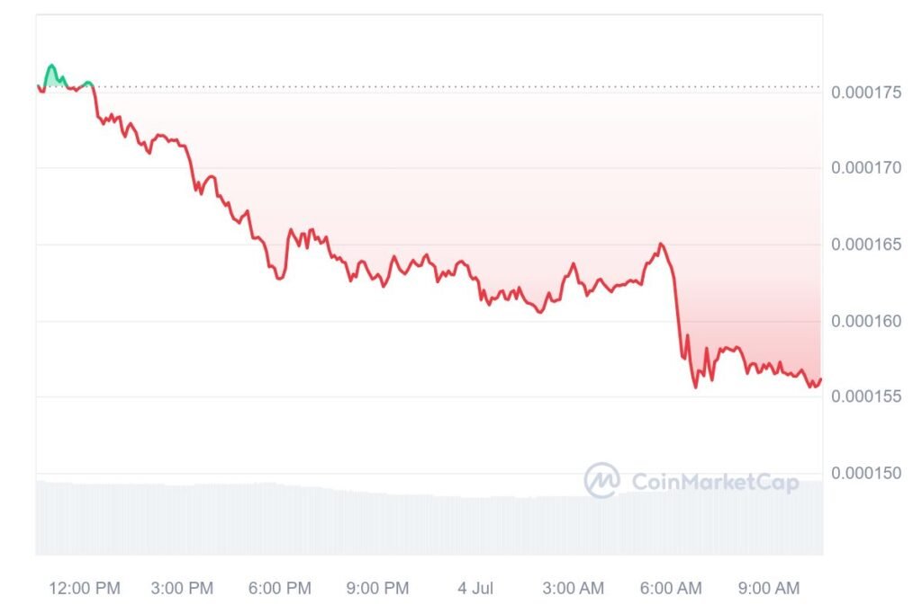 FLOKI 1D graph coinmarketcap